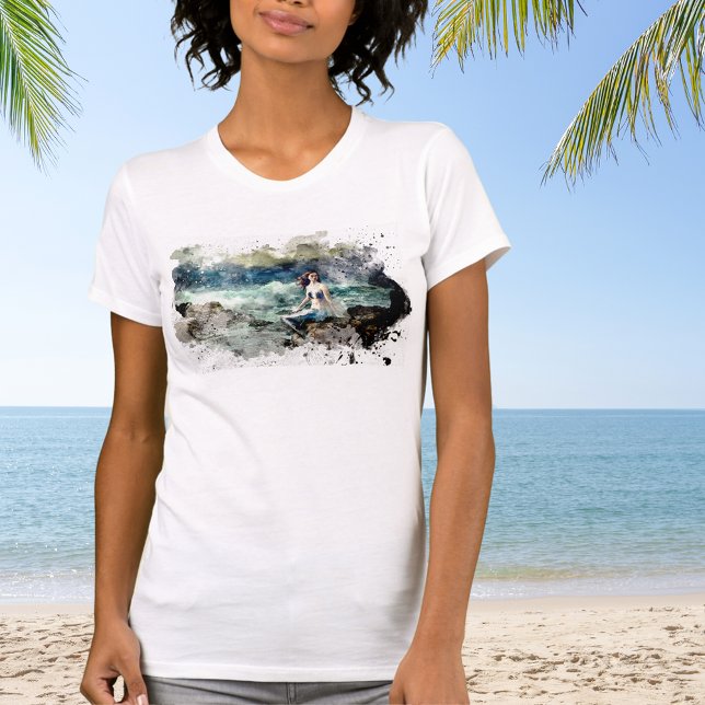 T-shirt Sirène sur les rochers (Créateur téléchargé)