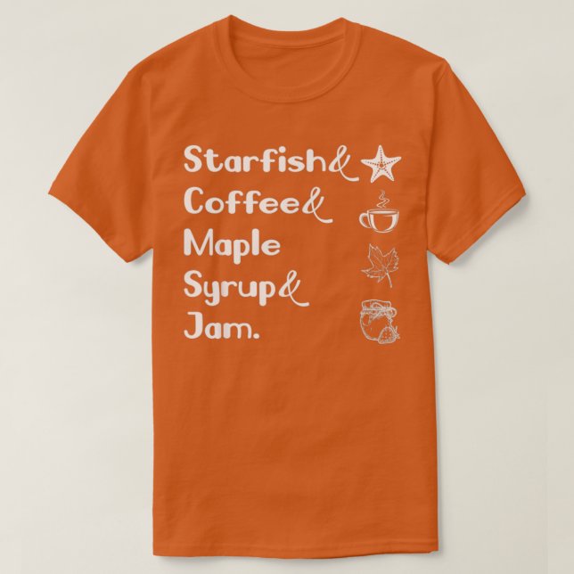 T-shirt Sirop D'Érable Et De Café À L'Épée Et Au Jambon (Design devant)
