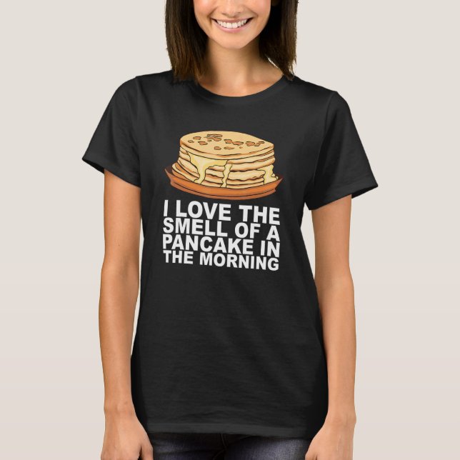 T-shirt Sirop D'Érable Pancake Petit Déjeuner Conception P (Devant)