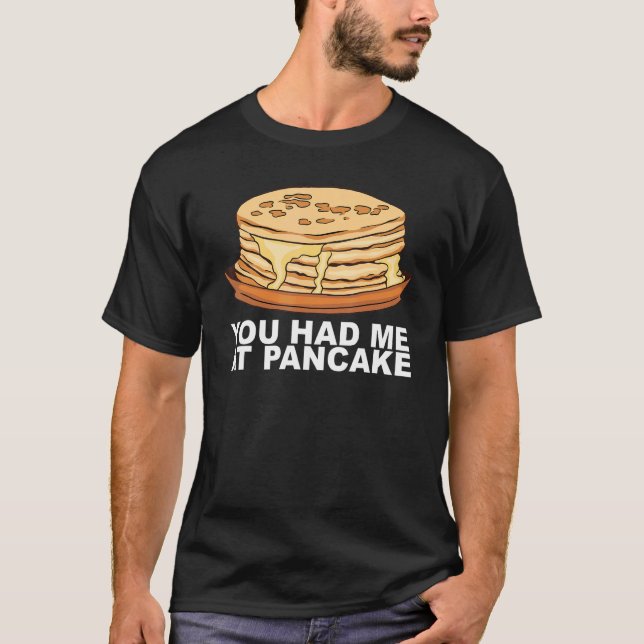 T-shirt Sirop D'Érable Pancake Petit Déjeuner Pour Crêpe (Devant)