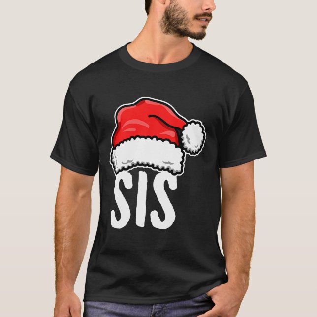 T-shirt Sis Christmas Père Noël Famille Correspondant Pyja (Devant)