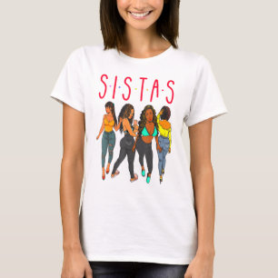 T-shirt Sistas Black Girl Magic Fun Melanin Femmes Brown S