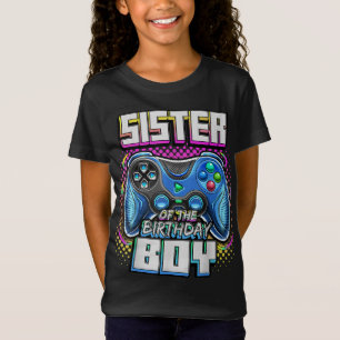 T-Shirt Sister of the Birthday Boy Matching Family Video G