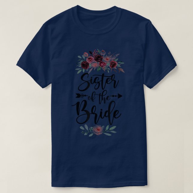 T-shirt Sister Of The Bride Wedding Shower Celebration Lil (Design devant)