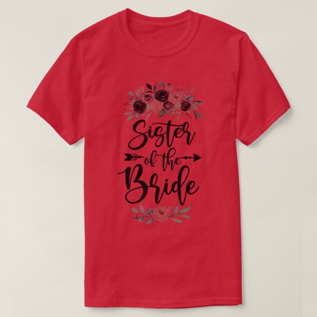 T-shirt Sister Of The Bride Wedding Shower Celebration Lil (Design devant)