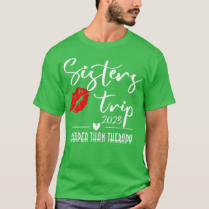 T-shirt Sisters Girls Trip 2023 Vacation Lèvres rouges