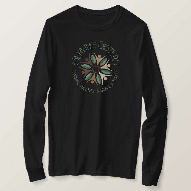 T-shirt SISTERS LOGO NOIR LONG SLEEVE (Design devant)