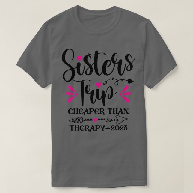 T-shirt Sisters Trip 2023 Jote Soeur Vacation Correspondan (Design devant)