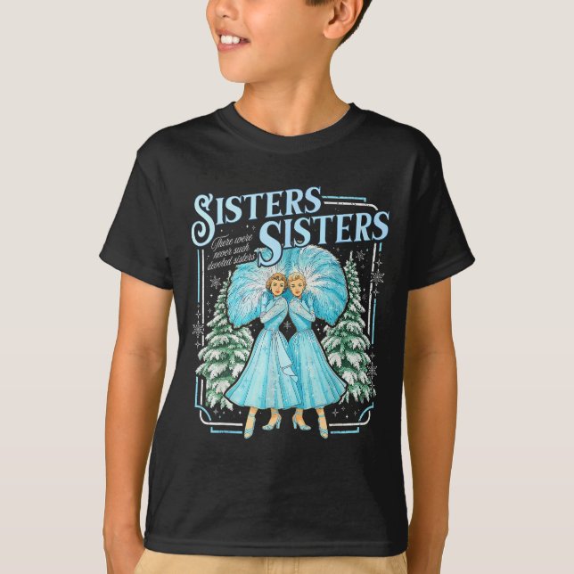 T-shirt Sisters White Xmas Merry Christmas Snowflake Pajam (Devant)