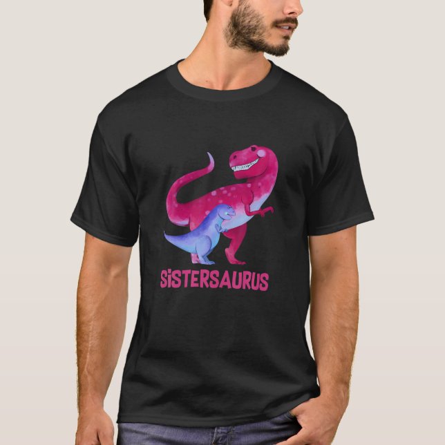 T-shirt Sistersaurus Cute AMA Saurus Dinosaur Fête des mèr (Devant)