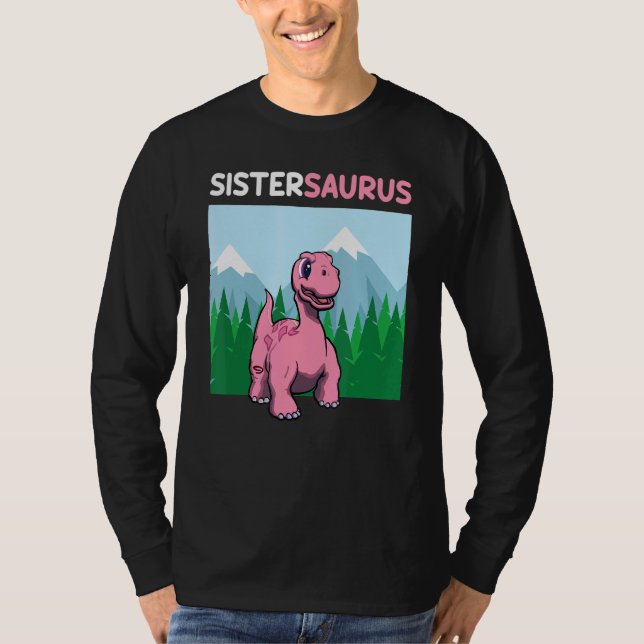 T-shirt Sistersaurus Dinosaur Cute Kiddo Apatosaurus 1 (Devant)