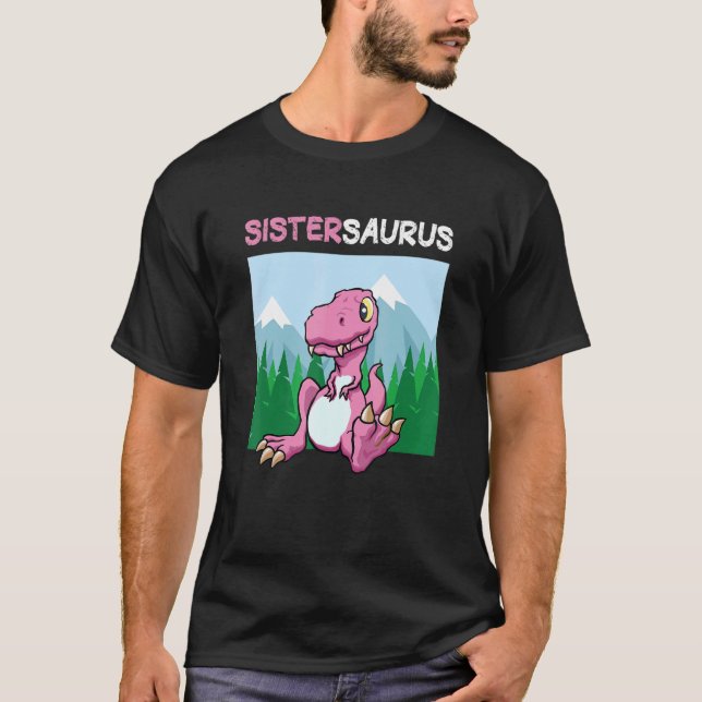 T-shirt Sistersaurus Dinosaur Cute Kiddo Rex 1 (Devant)