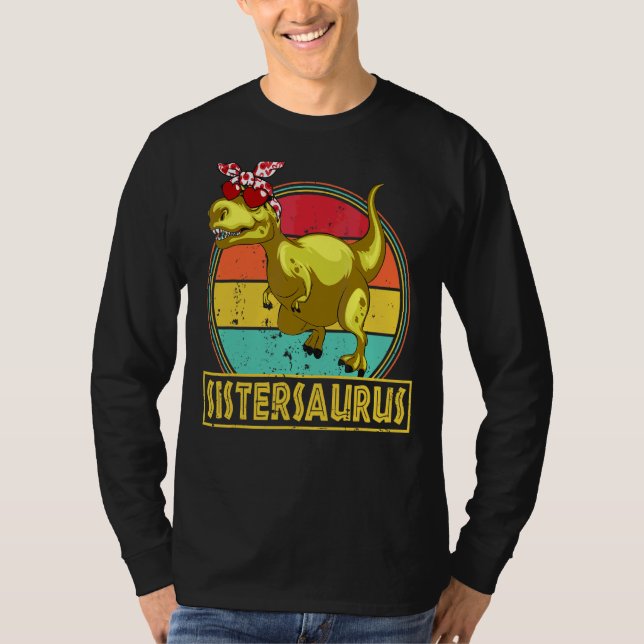 T-shirt Sistersaurus Dinosaur Rex Fête des Mères Matc (Devant)