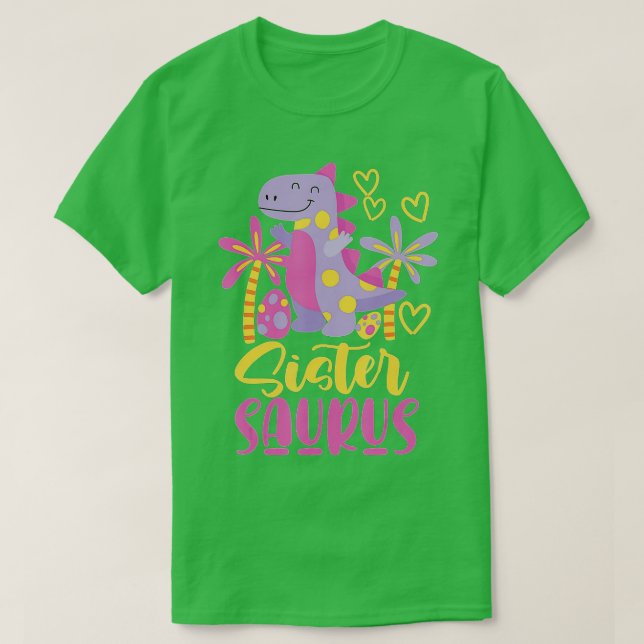 T-shirt Sistersaurus Soeur Saurus Filles (1) (Design devant)