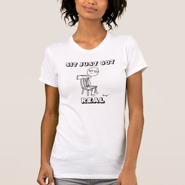 T-shirt SIT JUSTE A REAL Womens Jersey Tee (Devant)