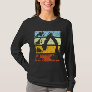 T-shirt Site de construction de conduite d'excavateur de D