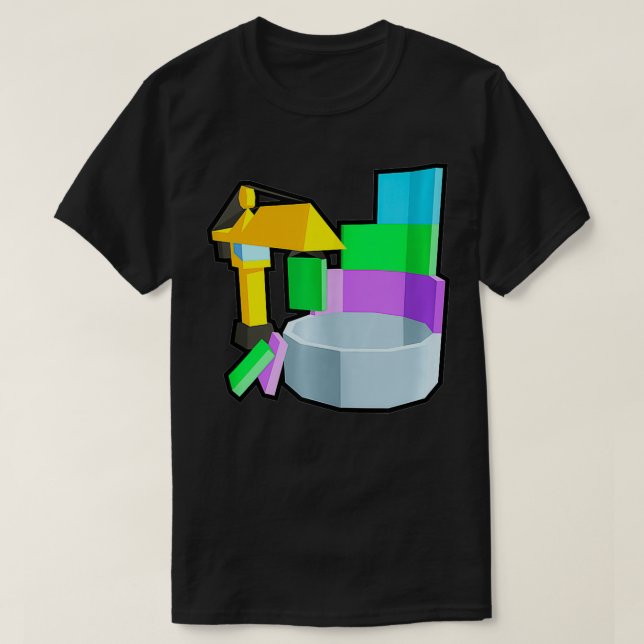 T-shirt Site de construction de la tour de l'enfer (Design devant)