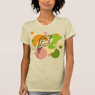 T-shirt Sites abstraits intéressants avec feuilles