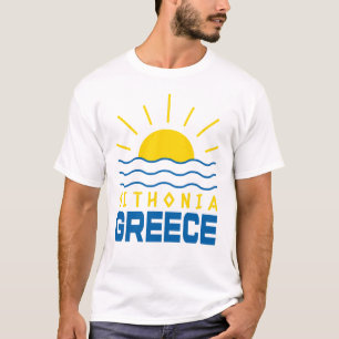 T-shirt Sithonia Grèce Soleil et Mer Blanc Hommes