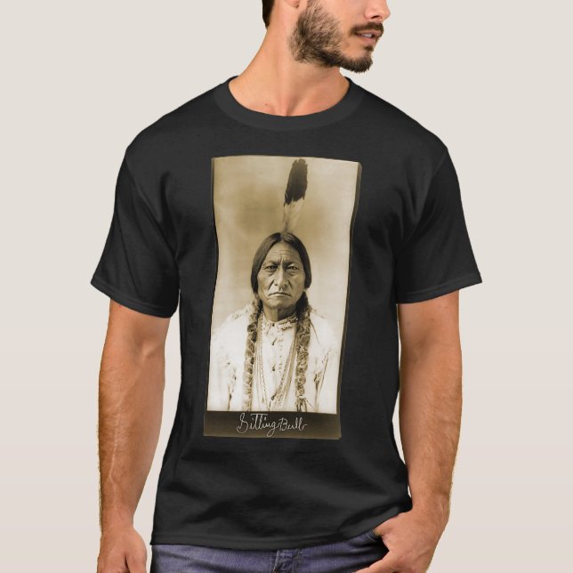 T-shirt Sitting Bull Lakota Chef des peuples autochtones S (Devant)
