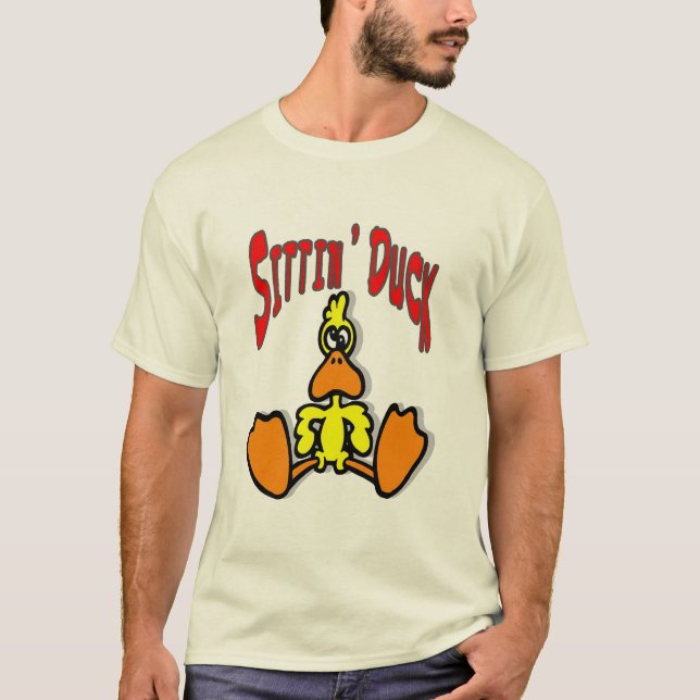 T-shirt Sitting Duck, modifier ajouter du texte (Devant)