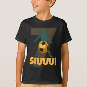 T-shirt Siuuu Drôle de Football Footbyll Garçons Hommes Fe