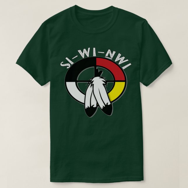 T-shirt SiWiNwi Medicine Wheel Native American First Natio (Design devant)