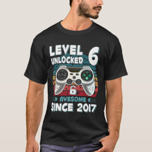 T-shirt Six 6 ans Fête Anniversaire Fils Garçon Drôle Joue