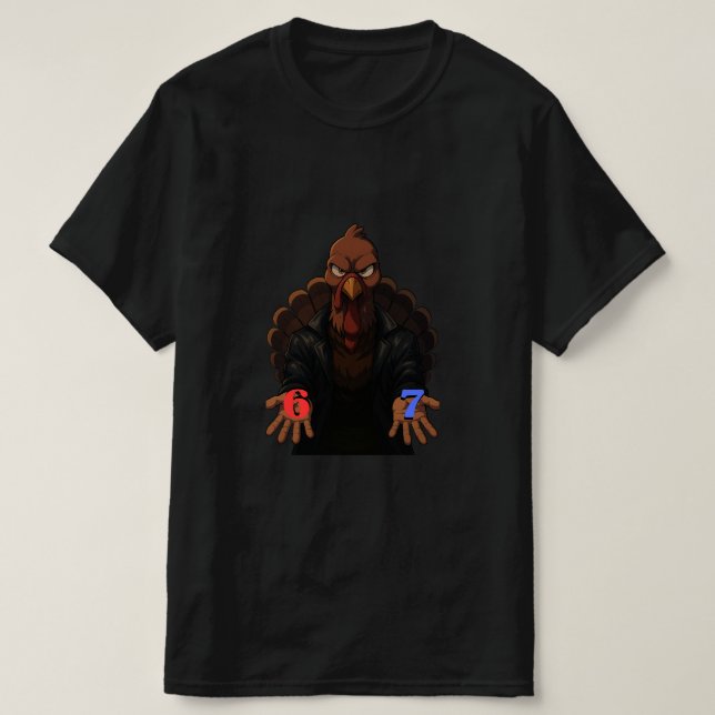 T-shirt Six 7 Dinde Mème Drôle pour l'Action de grâce entr (Design devant)