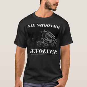 T-SHIRT SIX CHEMISES DE NOIR DE REVOLVER DE TIREUR