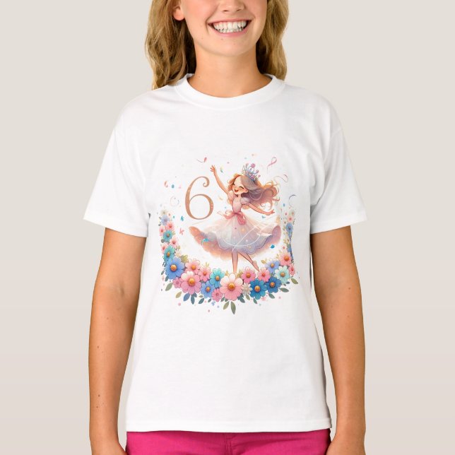 T-shirt Six Enchantés : Un conte de fées florales (Devant)