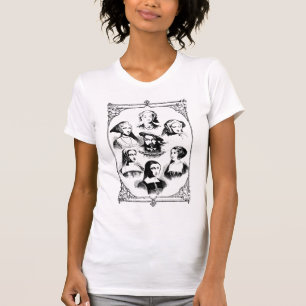 T-shirt Six épouses avec la pièce en t des femmes de Hen