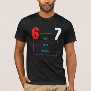 T-shirt Six et Sept – Conception de nombres minimalistes t