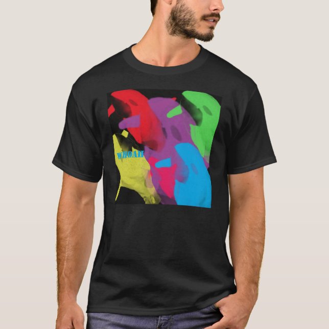 T-shirt six lamas dans six couleurs (Devant)