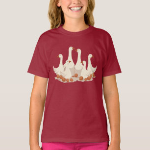 T-shirt Six Oies A-Laying Coupé Style Crayon 2