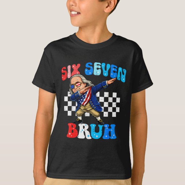 T-shirt Six sept 67 mec 6 7 mème ben franklin dabbing 4t (Devant)