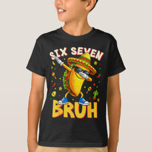 T-shirt Six sept bruh cinco de mayo taco dabbing mexicain
