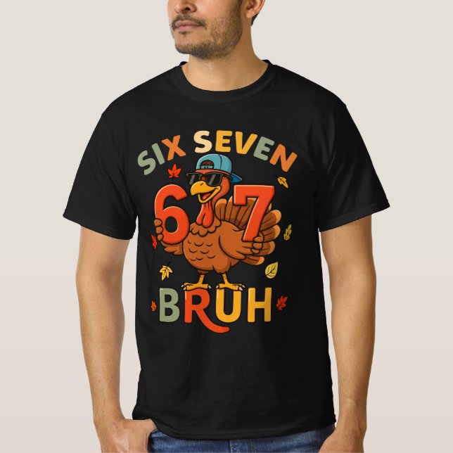 T-shirt six sept bruh dinde Action de grâce  (Devant)