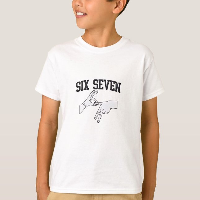 T-shirt Six Sept Mèmes Viral 67 Mason Sign Language (Devant)