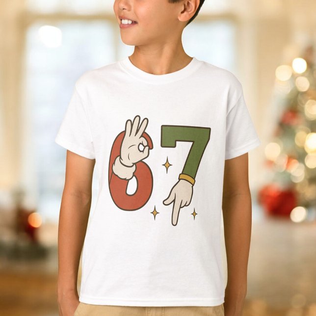 T-shirt Six Seven 67 6 7 Noël Santa Elfe Mème (Créateur téléchargé)