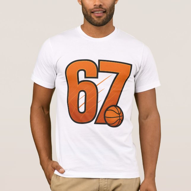 T-shirt  “Six Seven 67 Basketball Tee – Trendy Urban  (Devant)