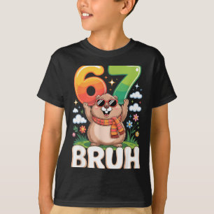 T-shirt Six Seven 67 Bruh Jour de la marmotte drôle 6 7 Me