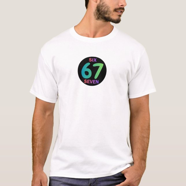 T-shirt Six Seven 67 Logo Viral Meme t shirt (Devant)