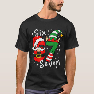 T-shirt Six Seven 67 Mème 6 7 Elf Père Noël Noël Pyjama