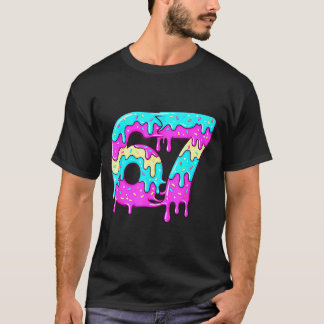 T-shirt Six Seven 67 Mème Glissant Numéro 67 Crème Glacée