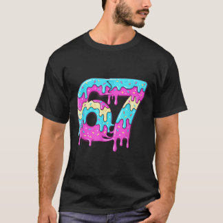 T-shirt Six Seven 67 Mème Numéro 67 Glace Gouttant