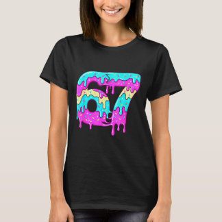 T-shirt Six Seven 67 Mème Numéro 67 Glace Gouttante