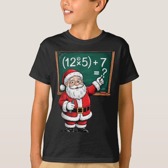 T-shirt Six Seven 67 Meme Santa Math Teacher Christmas Men (Devant)