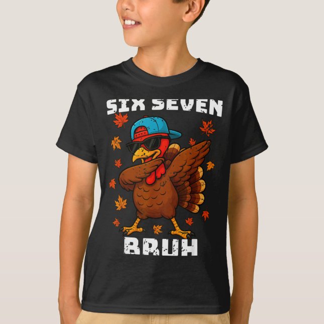 T-shirt Six Seven 67 Thanksgiving Meme Funny Thankful Turk (Devant)