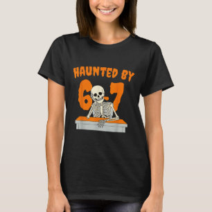 T-shirt Six Seven 6 7 Fantôme Mème 67 Main de Squelette Ha